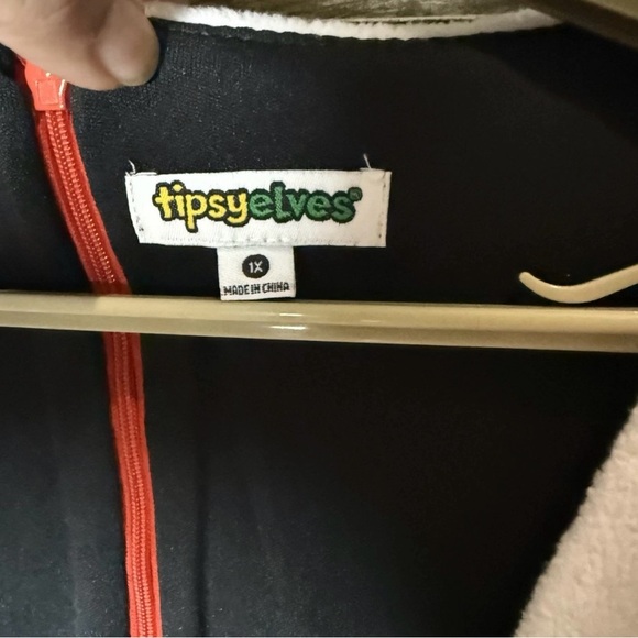 Tipsy Elves Santa Shift Dress Sequin Red White Trim Belted Christmas 1X NWT - Picture 7 of 12